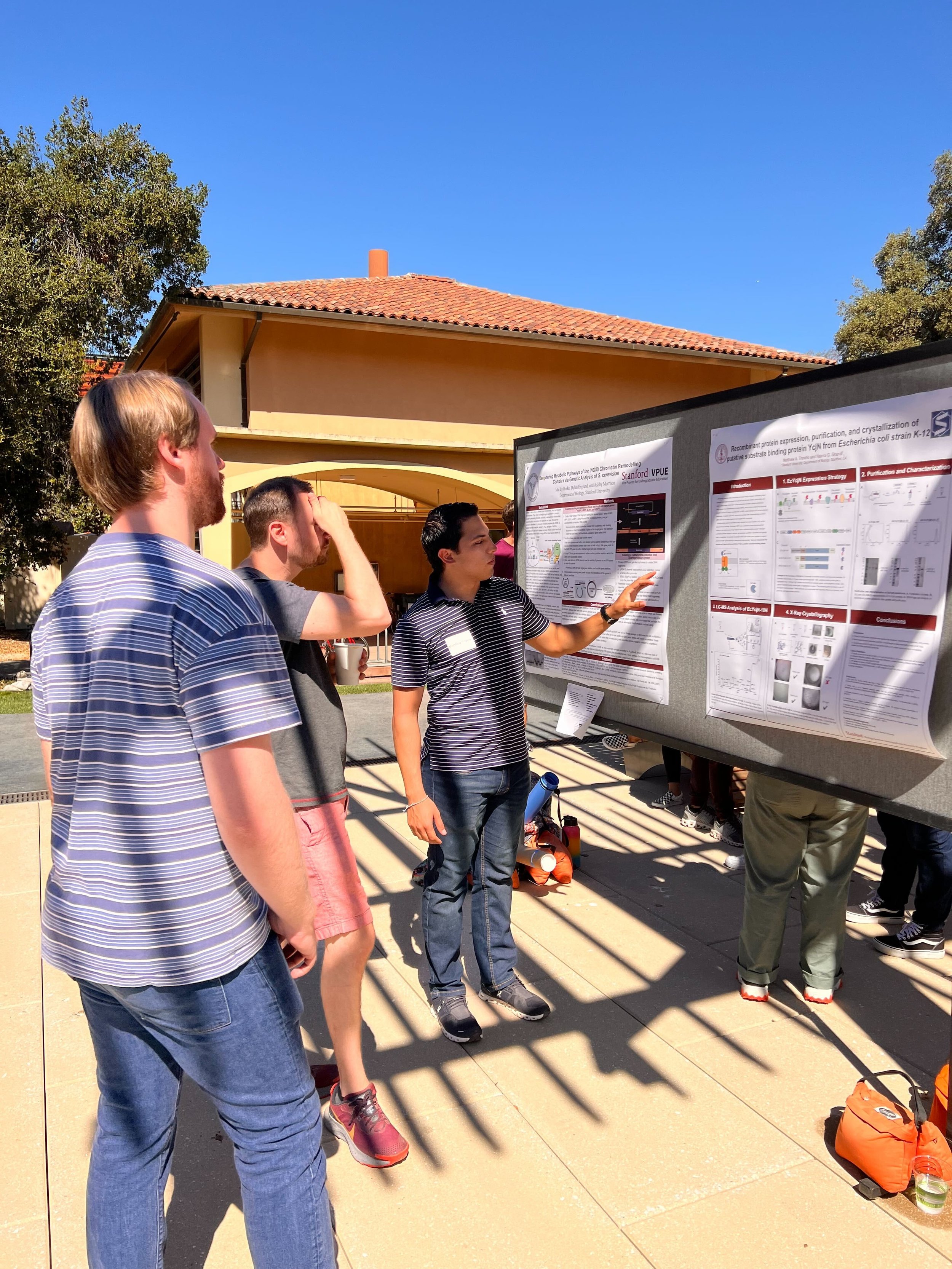 Sharaf Lab photo: 220826 BSURP and Bio-X undergraduate research poster presentations