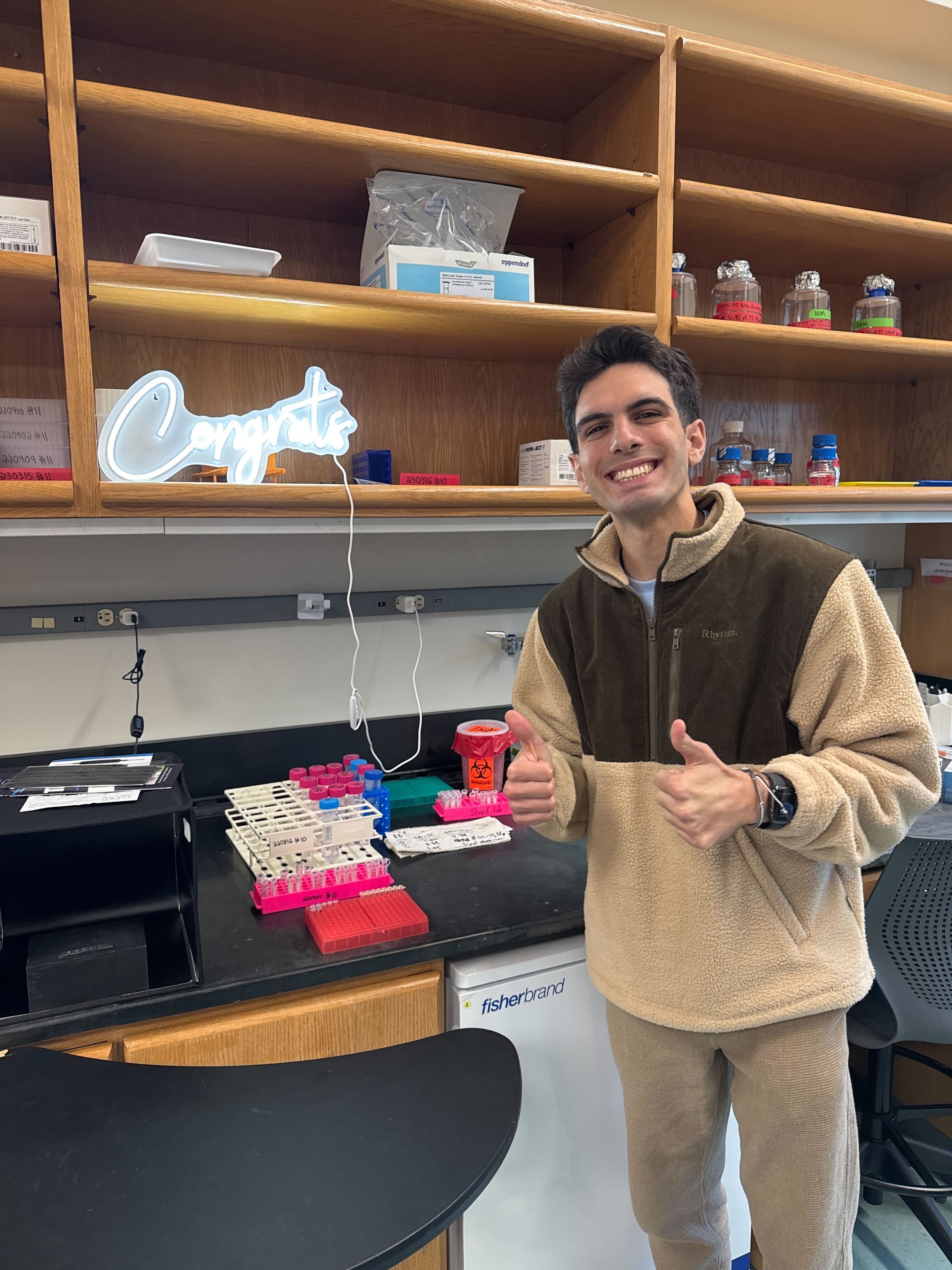 Sharaf Lab photo: 250121 Michigan Med School Acceptance!