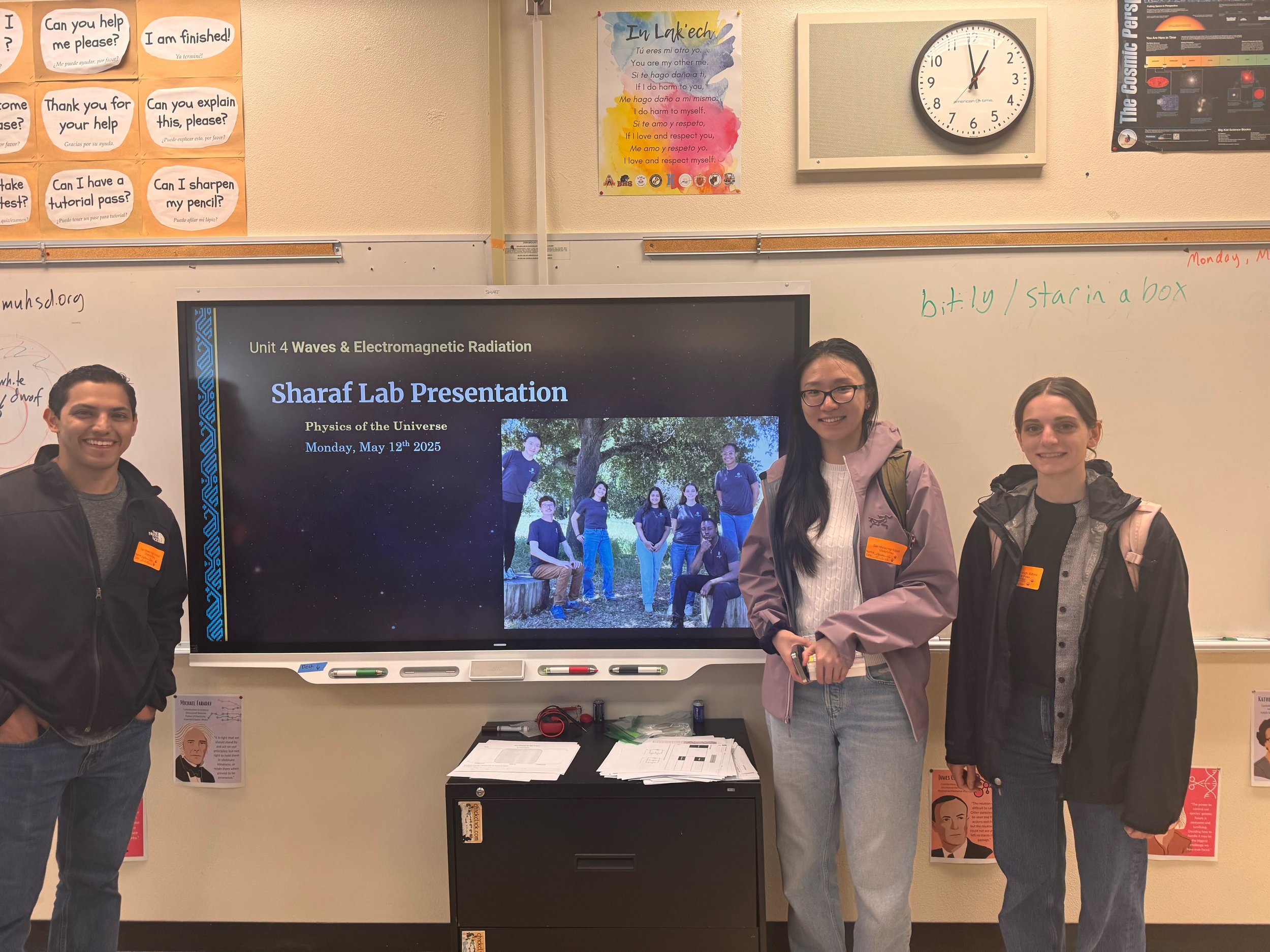 Sharaf Lab photo: 250512 San Mateo High School